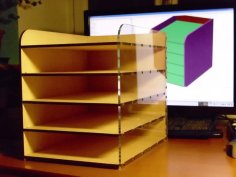 Laser Cut Parametric Desktop Filing Rack