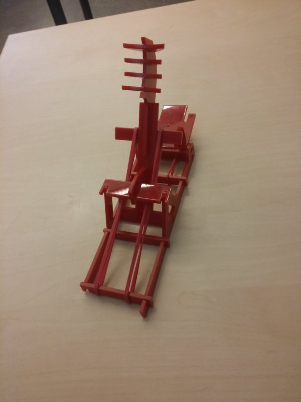 Laser Cut Catapult With Trigger Mechanism DXF File