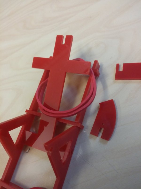 Laser Cut Catapult With Trigger Mechanism DXF File