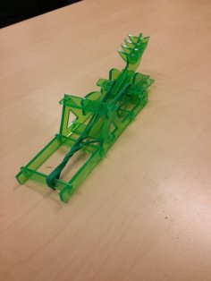 Laser Cut Catapult With Trigger Mechanism DXF File