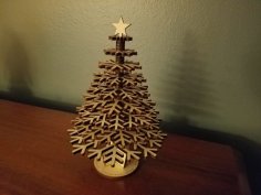 Laser Cut Wood Christmas Tree DXF File