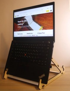 Laser Cut Dual-Angle Laptop Stand SVG File