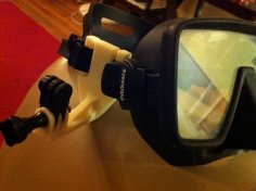 Easy-Install Gopro Scuba Mask Mount 3D Printer Model