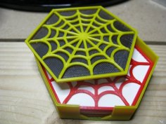 Spider’s Web Coasters 3D Printer Model