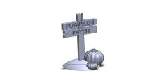 Pumpkin Patch Sign – Halloween Town 3D Printer Model