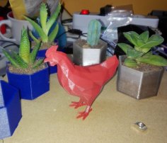 Low Poly Chicken 3D Printer Model