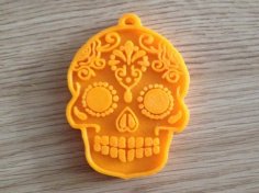 Skull Keychain 3D Printer Model