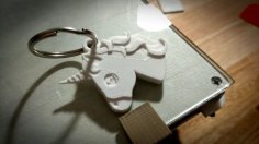 Unicorn Keychain 3D Printer Model