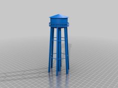 N-Scale Tank Town Water Tower 3D Printer Model