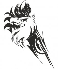 Eagle predatory bird Sticker Free Vector