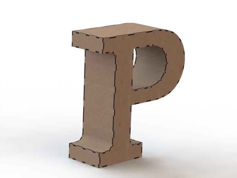 Буква P 3D Пазл