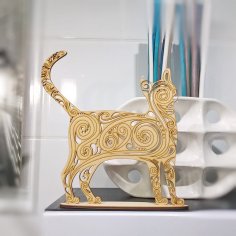 Kedi Dekorasyonu 3D Yapboz