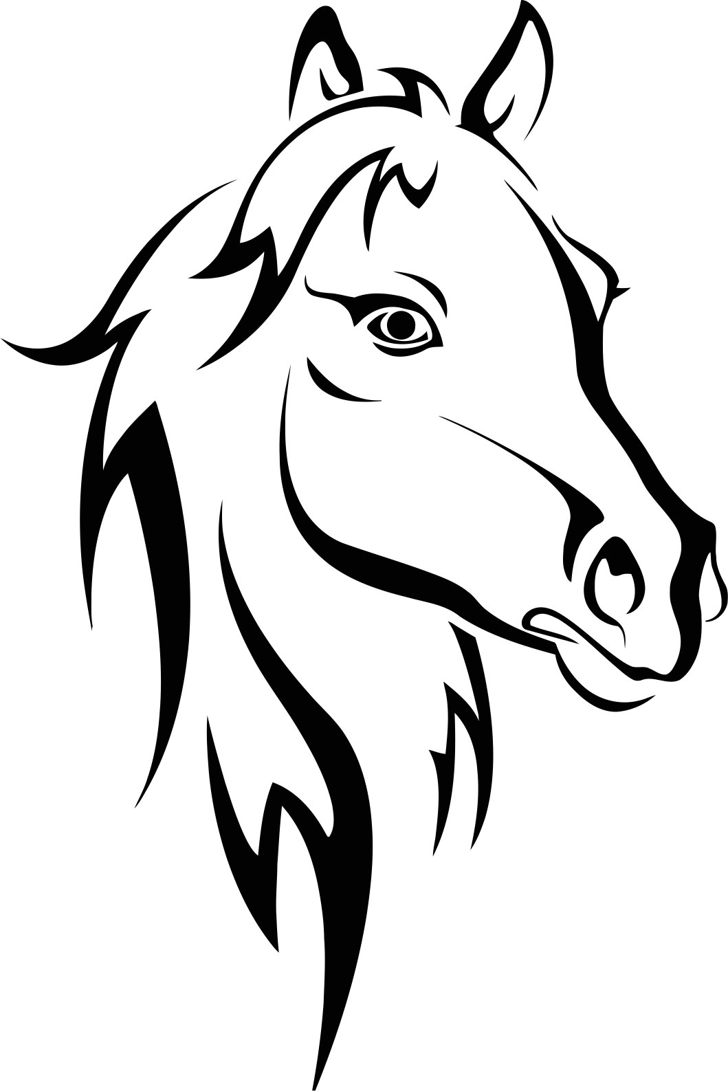 Horse Stencil Free Vector