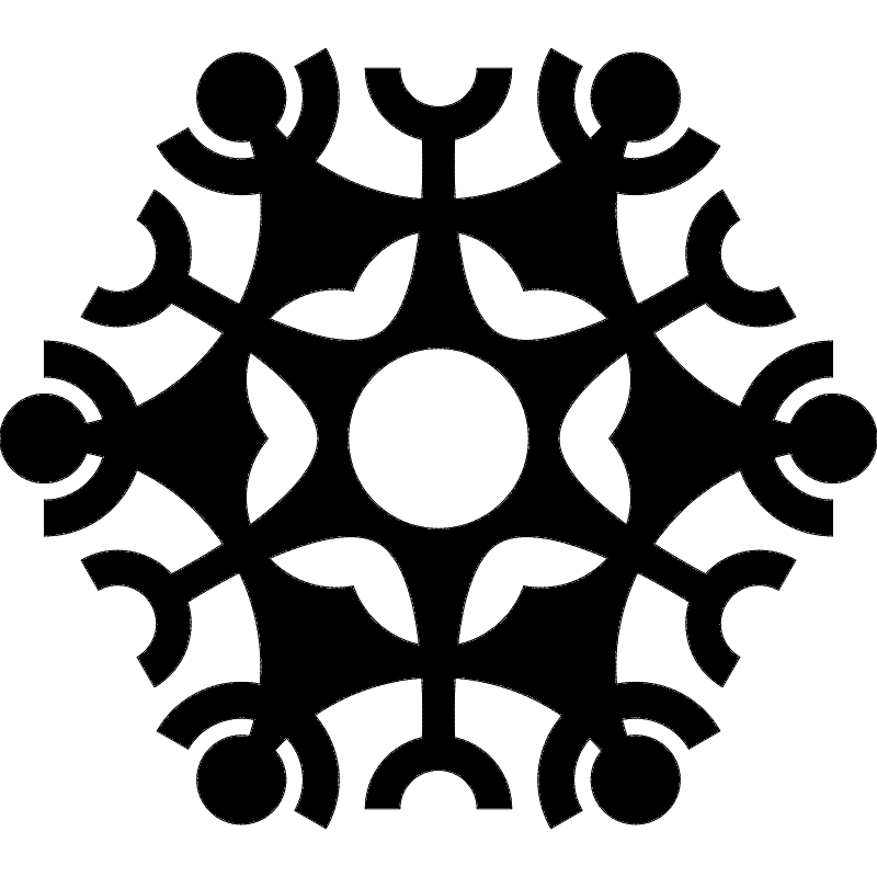 Dxf-Datei mit Schneeflocke-Design