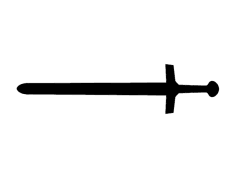 فایل dxf شمشیر قرون وسطایی