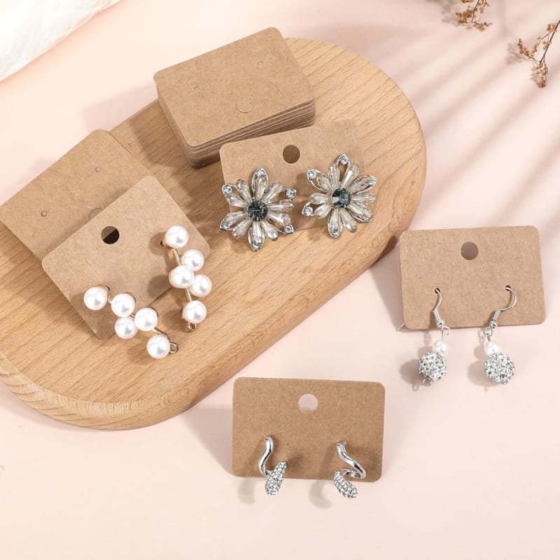 Laser Cut Earring Cards, Earring Display Holder Cards, Kraft Paper Earrings Tags, Hanging Jewelry Display Cards