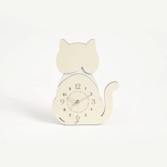 Laser Cut Cute Cat Wall Clock