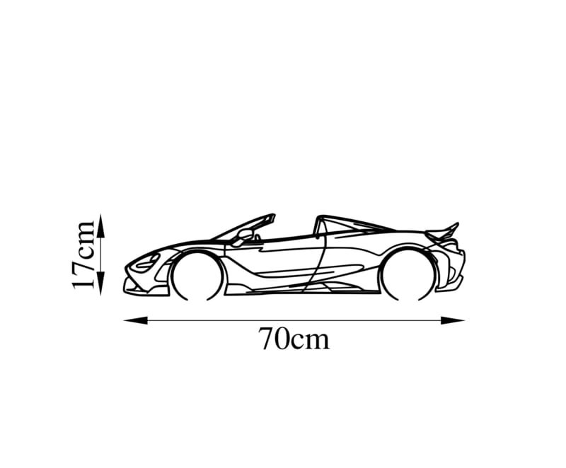 Laser Cut McLaren Silhouette Metal Wall Decor