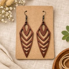 Laser Cut Chevron Earrings