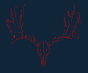 Deer-Skull dxf