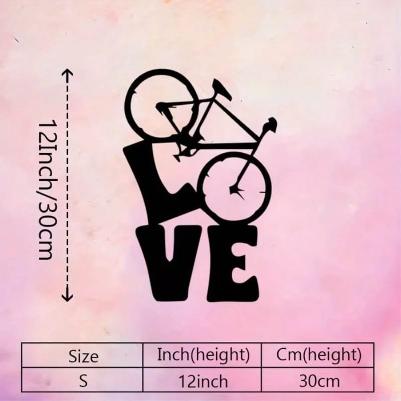 Laser Cut Metal Bike Love Wall Decor