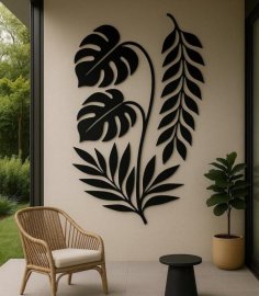 Laser Cut Tropical Metal Art Wall Decor