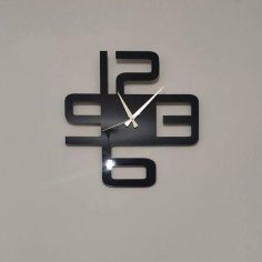 Laser Cut Modern Big Numbers Wall Clock