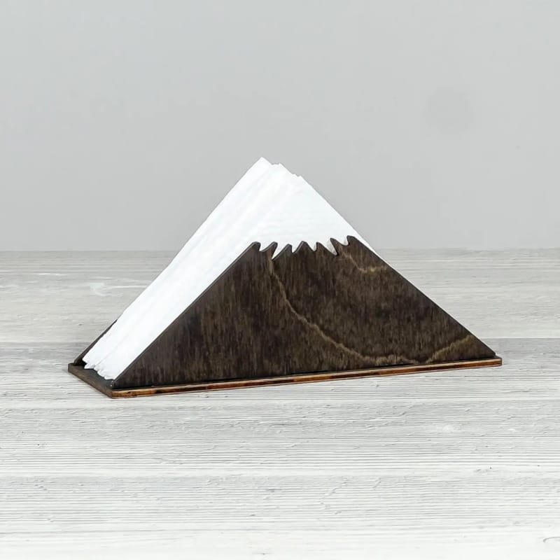 Laser Cut Mountain Napkin Holder, Modern Napkin Holder for Contemporary Spaces