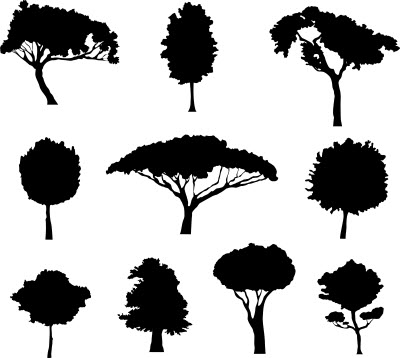 Dxf-файл разных деревьев