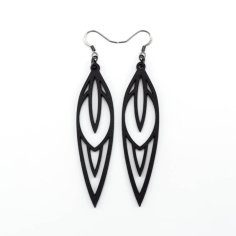Laser Cut Fancy Leather Drop Earrings
