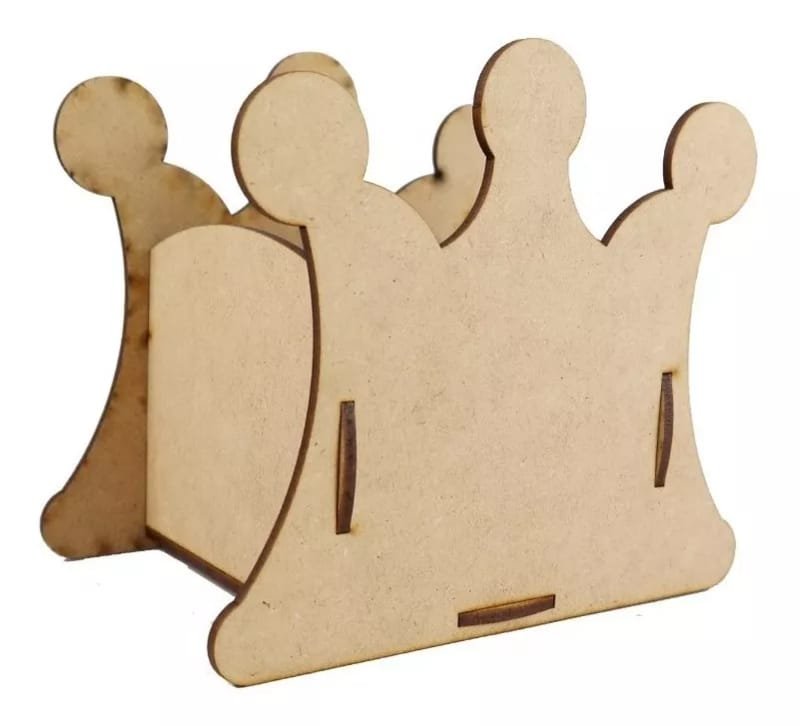 Laser Cut Crown Candy Box MDF Crown Gift Box