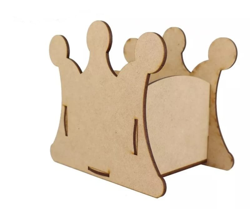 Laser Cut Crown Candy Box MDF Crown Gift Box