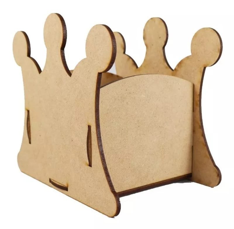 Laser Cut Crown Candy Box MDF Crown Gift Box