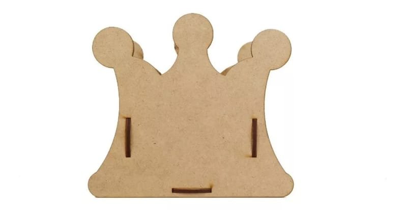 Laser Cut Crown Candy Box MDF Crown Gift Box