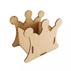 Laser Cut Crown Candy Box MDF Crown Gift Box