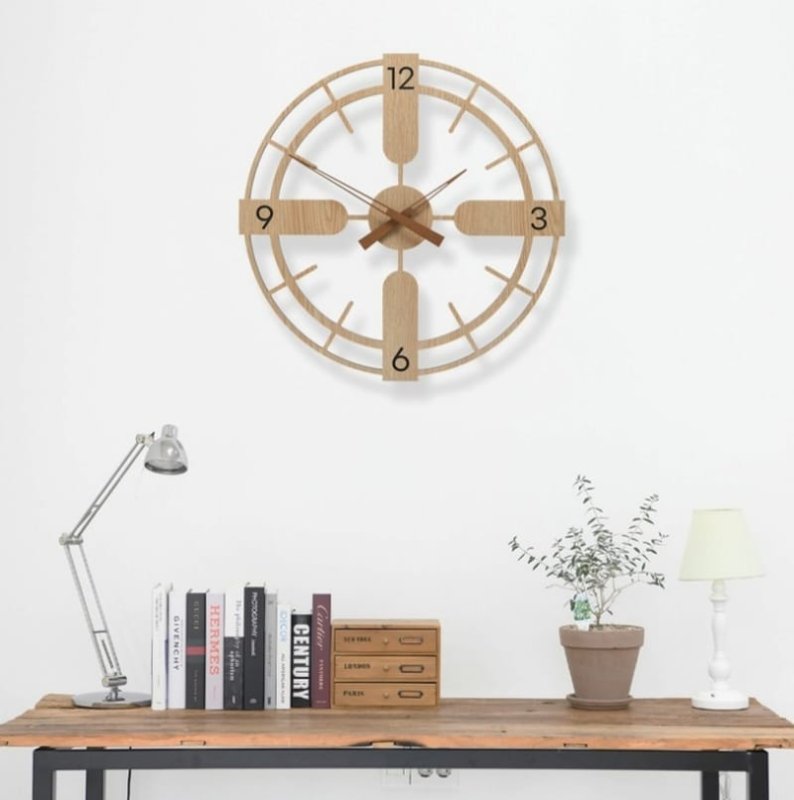 Laser Cut Wooden Wall Clock for Modern Home Decor