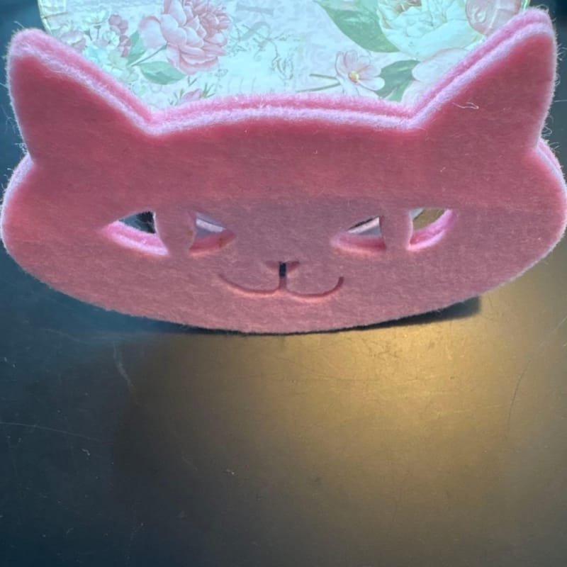 Laser Cut Cat Face Coaster Felt Fabric