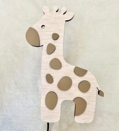 Laser Cut Cute Giraffe Shaped Wall Lamp
