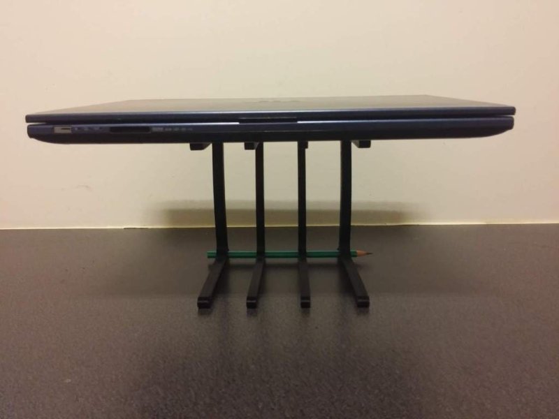 Laptop Stand Minimal Material 3D Printer Model Download Free STL File