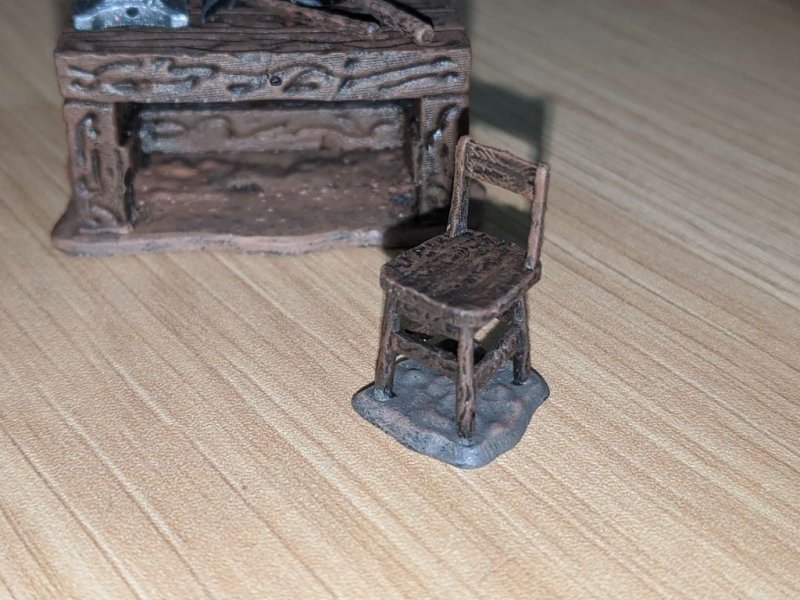 Small Rough Chair 3D Printer Model Download Free STL File 3axis.co