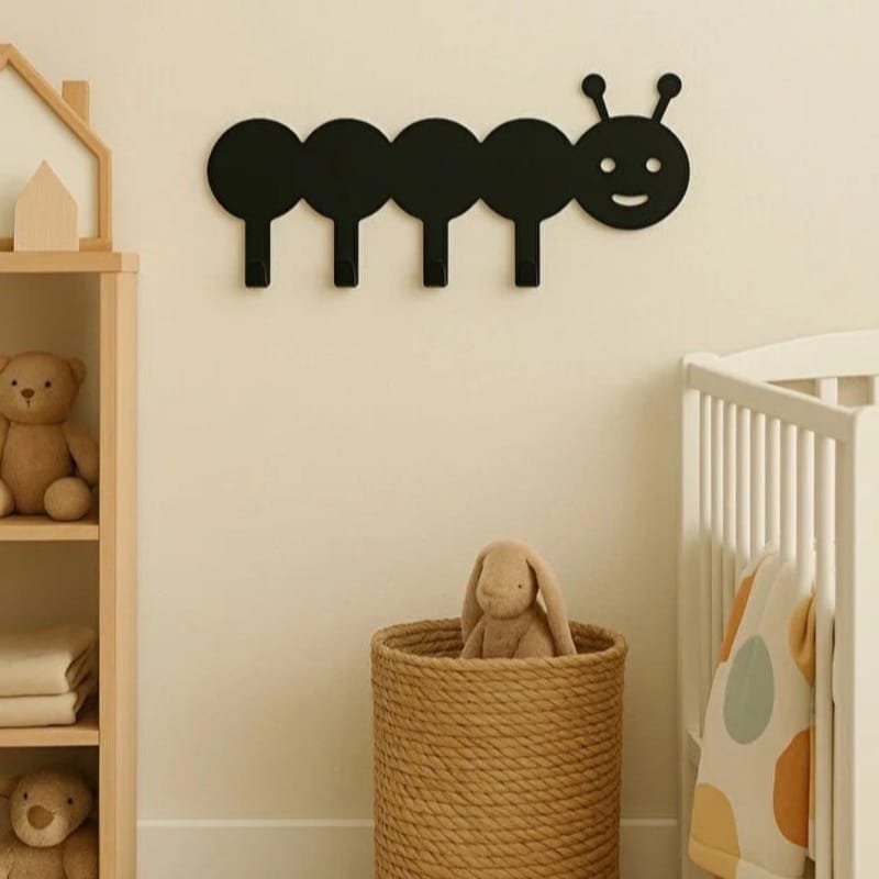 Laser Cut Kids Room Coat Rack, Cute Animal Shaped Metal Coat Rack