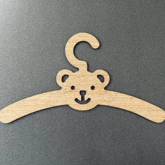 Laser Cut Bear Child’s Wooden Coat Hanger Free Vector