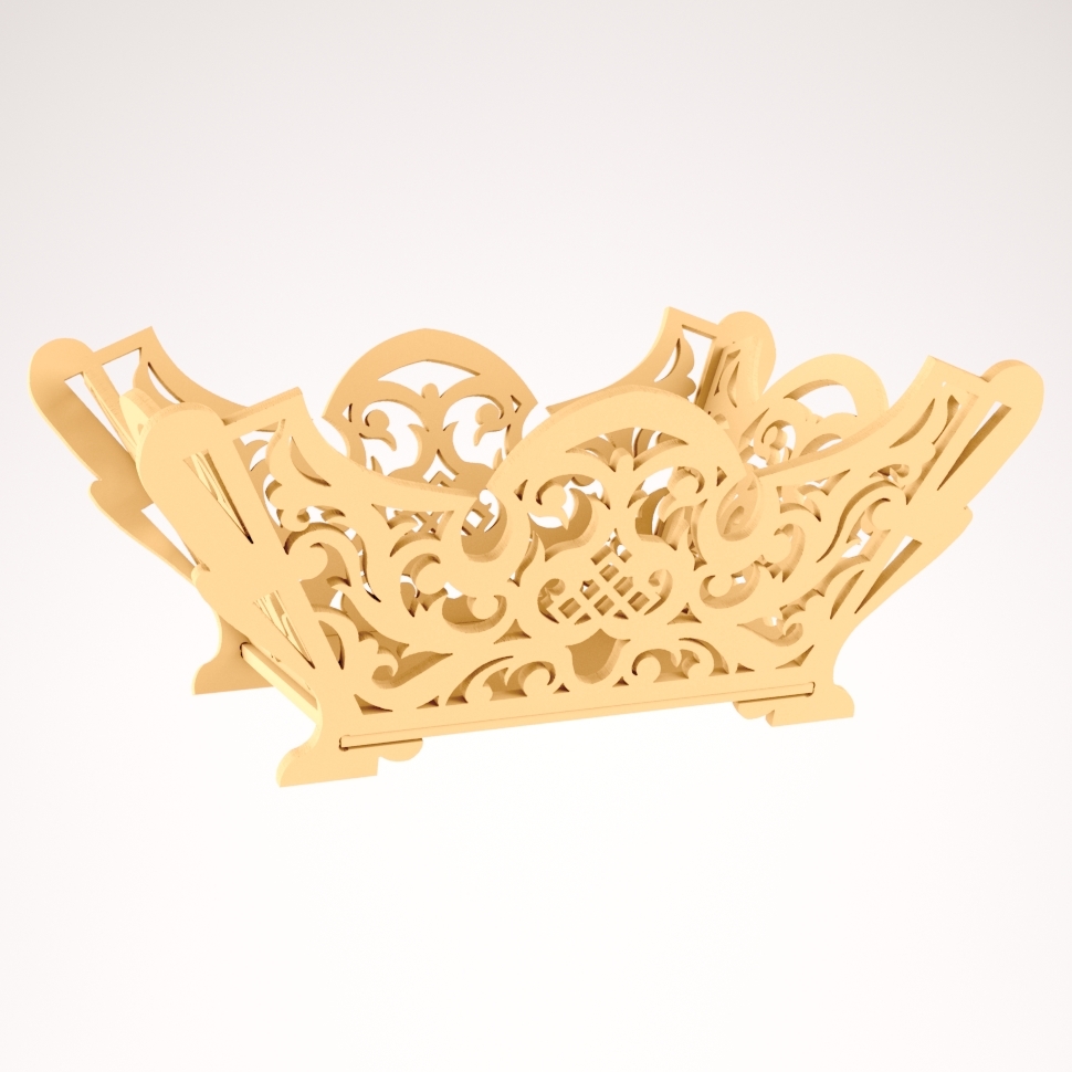 Laser Cut Decor Fruit Basket DXF File