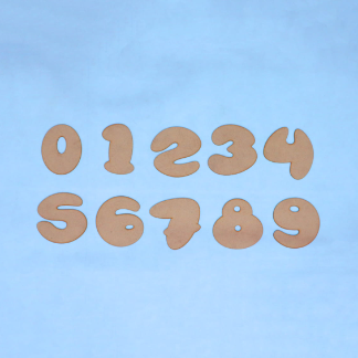 Laser Cut Bubble Numbers 1-10 Free Vector