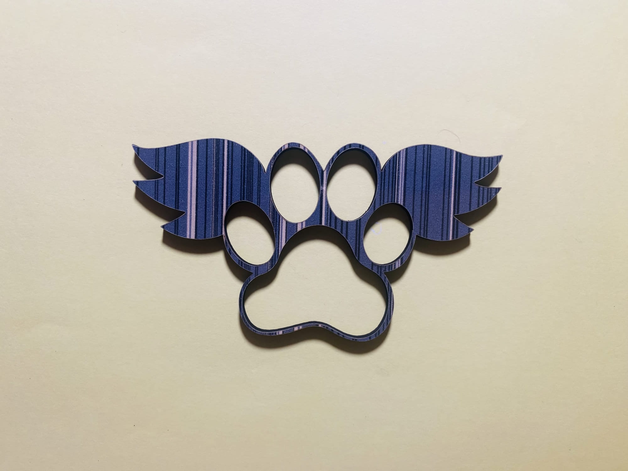 Laser Cut Paw Print With Wings Angel Paw Print Free Vector