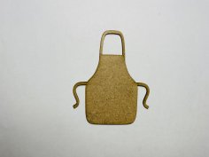 Laser Cut Wood Apron Cutout Shape Free Vector