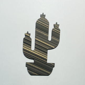 Laser Cut Cactus Wood Cutout Free Vector