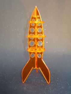 लेजर कट रेट्रो रॉकेट एक्रिलिक