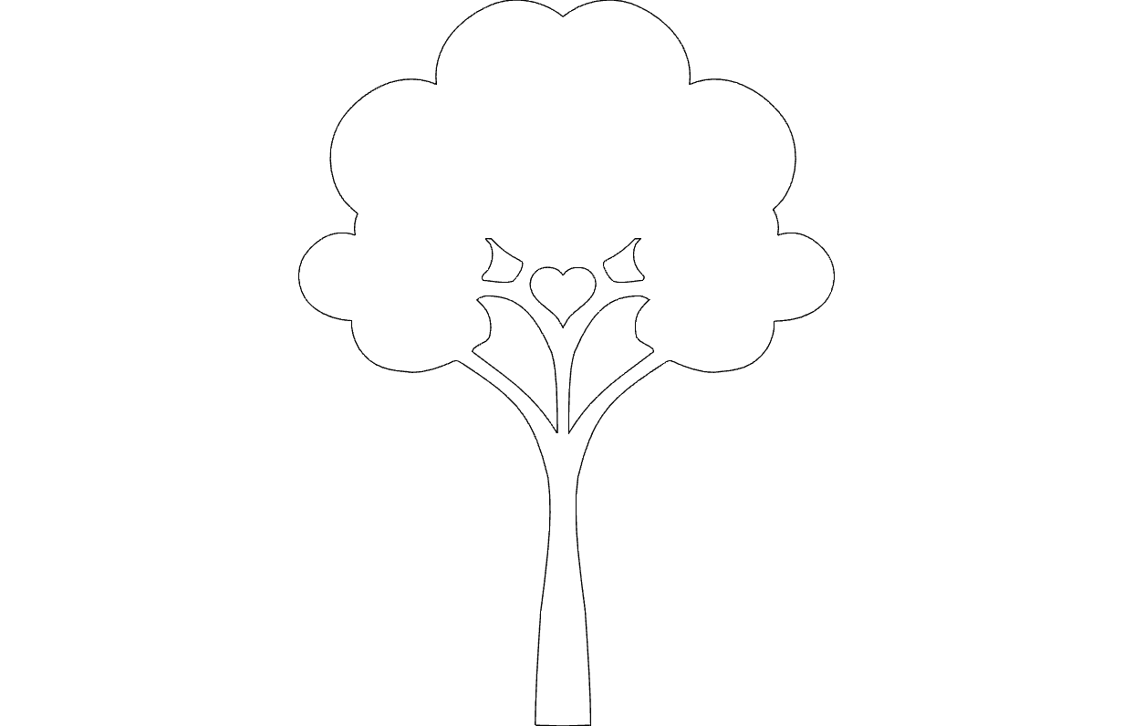 dxf-файл простого дерева