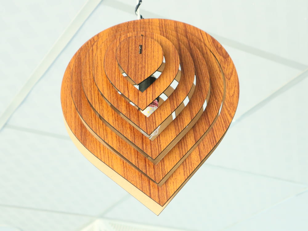 Laser Cut Wood Pendant Lamp Free Vector